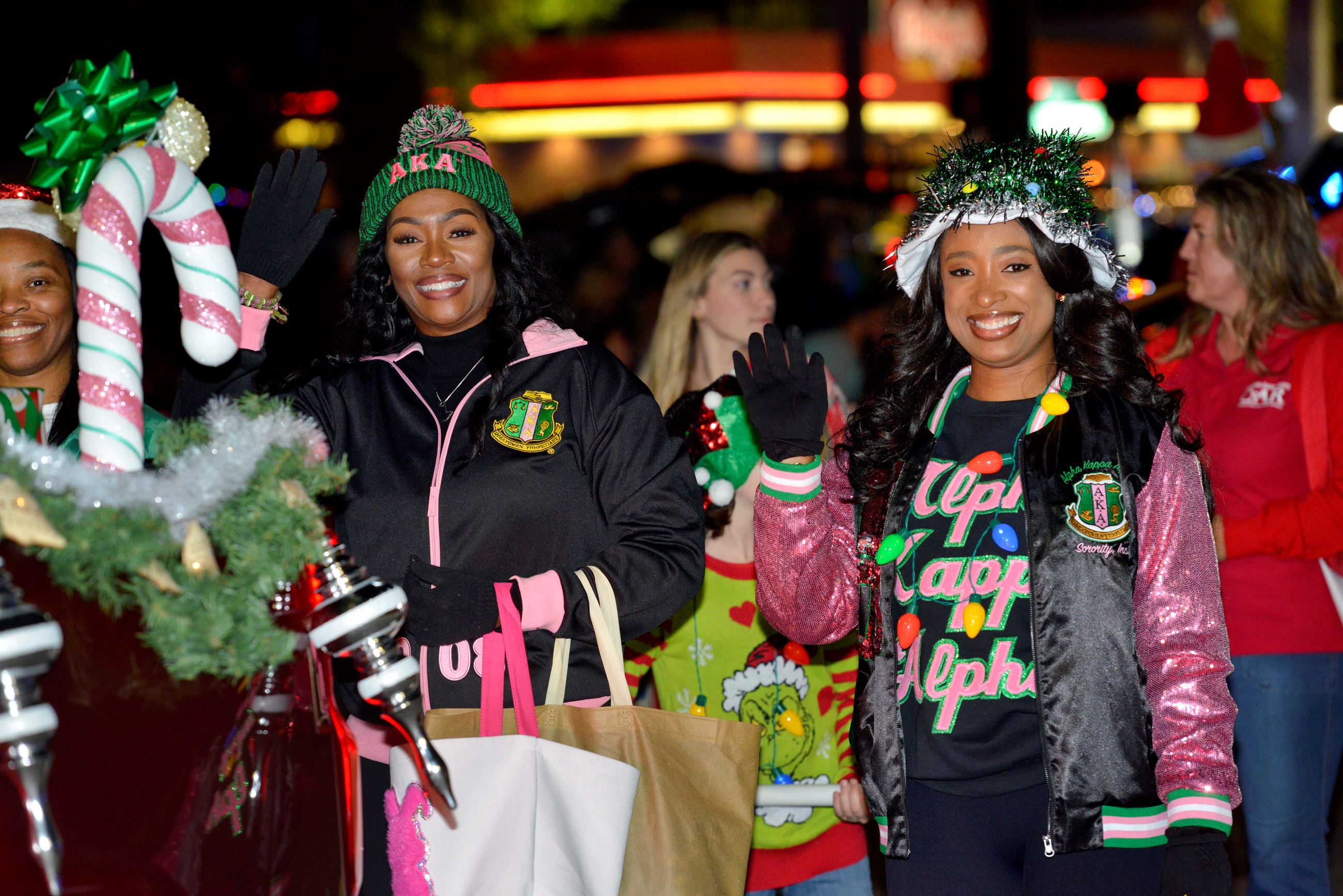 People enjoy the 2023 Fort Walton Beach Christmas parade.