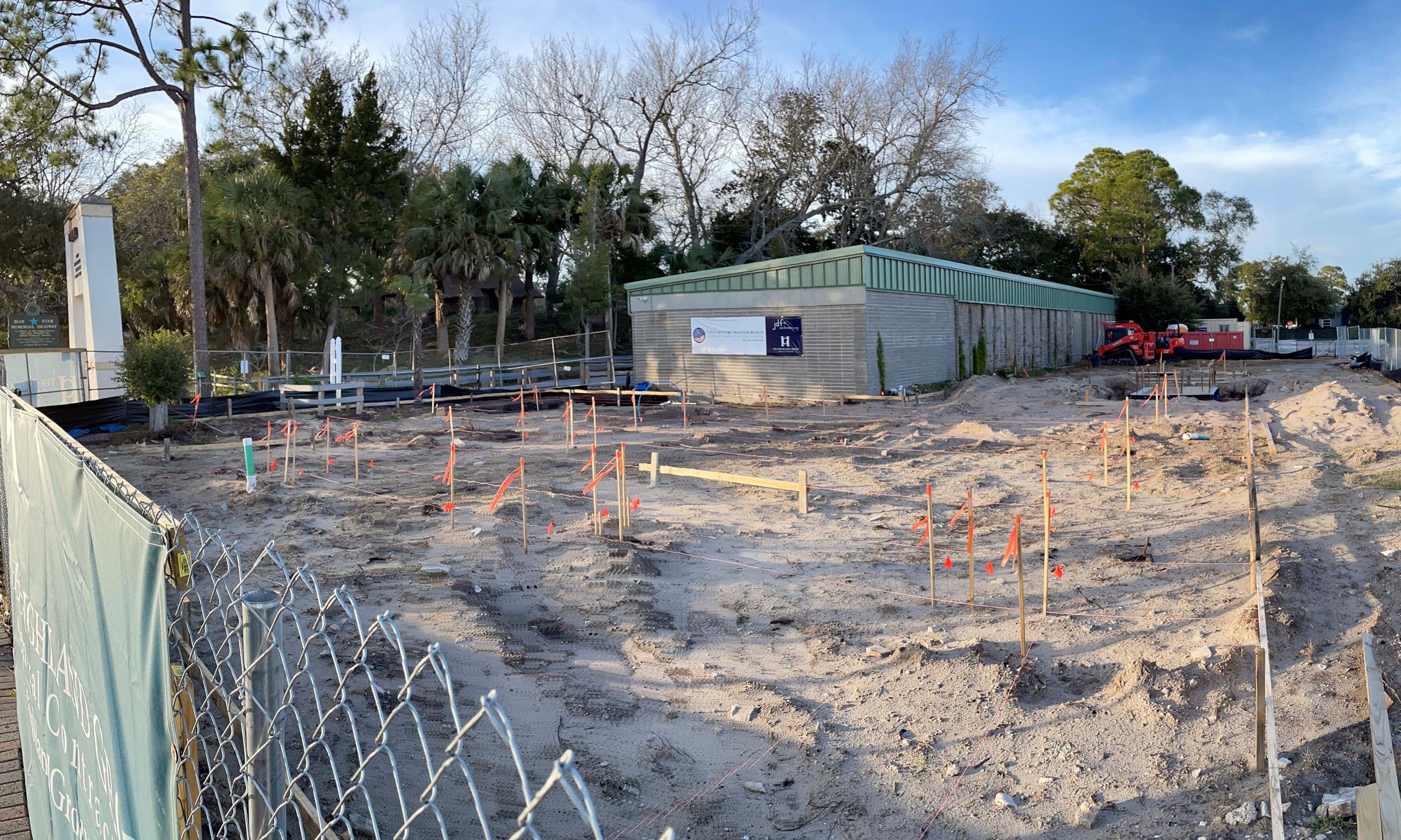 Sitework for the new addition to the Fort Walton Beach Heritage Park and Cultural Center.